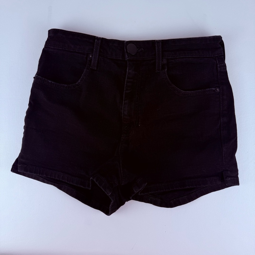 BDG Super High Rise “Spade Pin Up” Black Denim Shorts